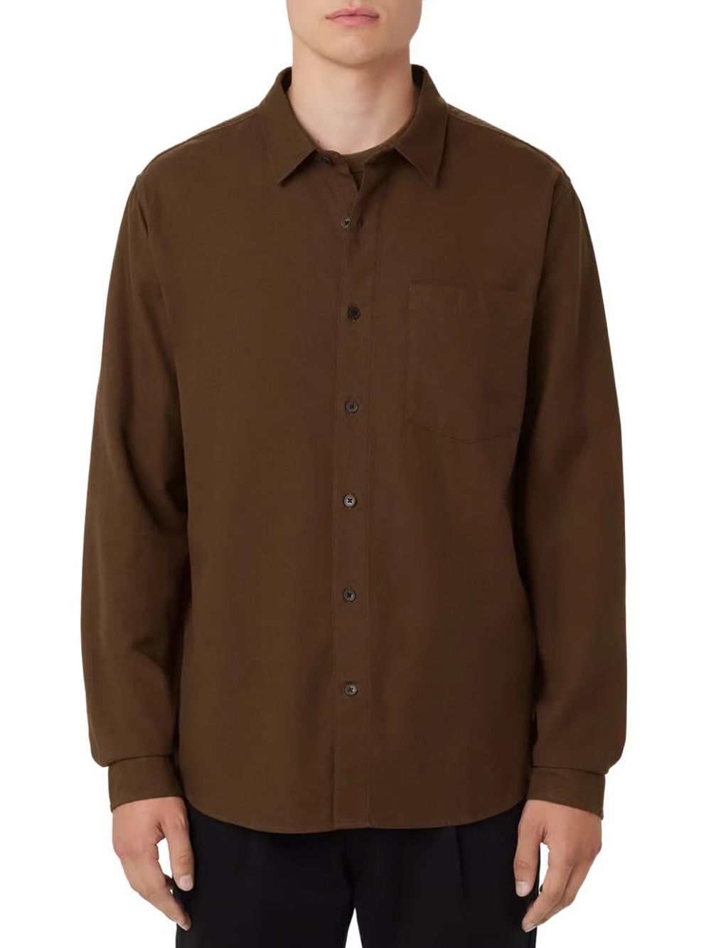 Frank and Oak yak wool flannel shirt M long sleeve organic cotton button up fall